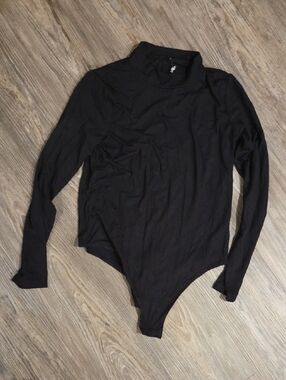 a new day Black Long Sleeve Mock Neck Bodysuit